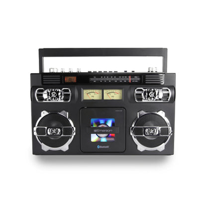 Emerson Retro Portable CD Boombox W Programmable Memory and LED Digital Display