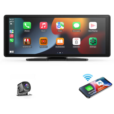 Wireless Universal CarPlay & Android Auto Touchscreen for Your Car - Portable Car Stereo Solution